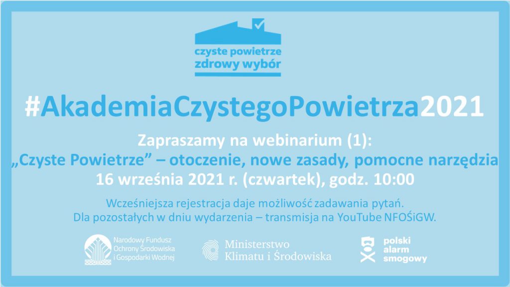 Plakat Akademia Czystego Powietrza 2021